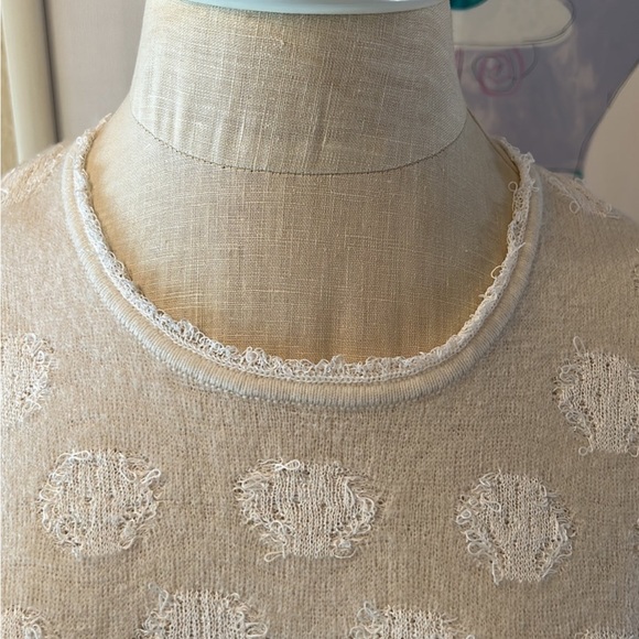 Rebecca Taylor Ivory Merino Wool Blend Knit Sweater Top - Picture 5 of 12